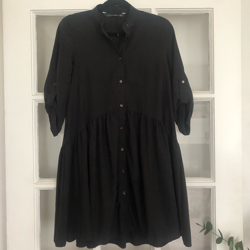 ZARA Black shirt dress